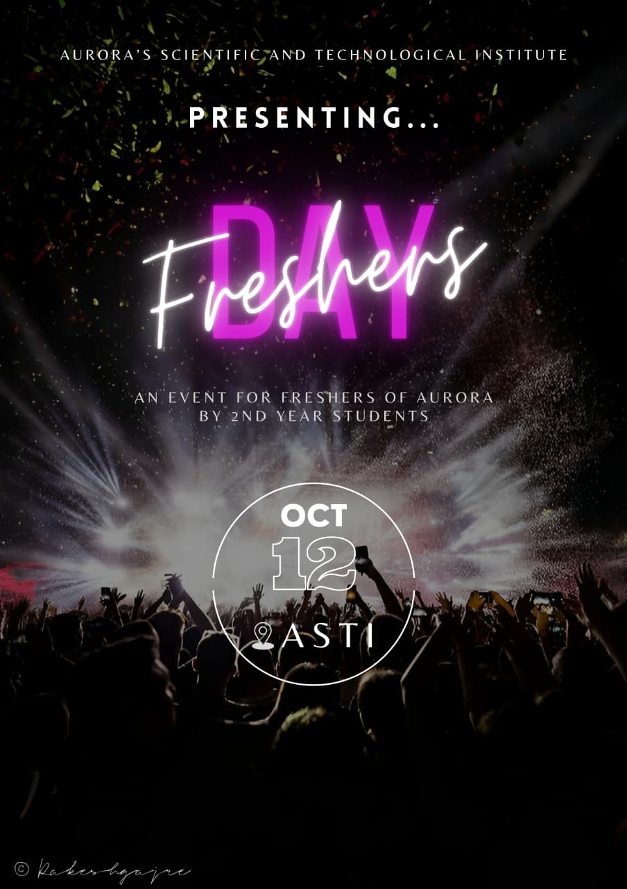 Freshers Day event poster