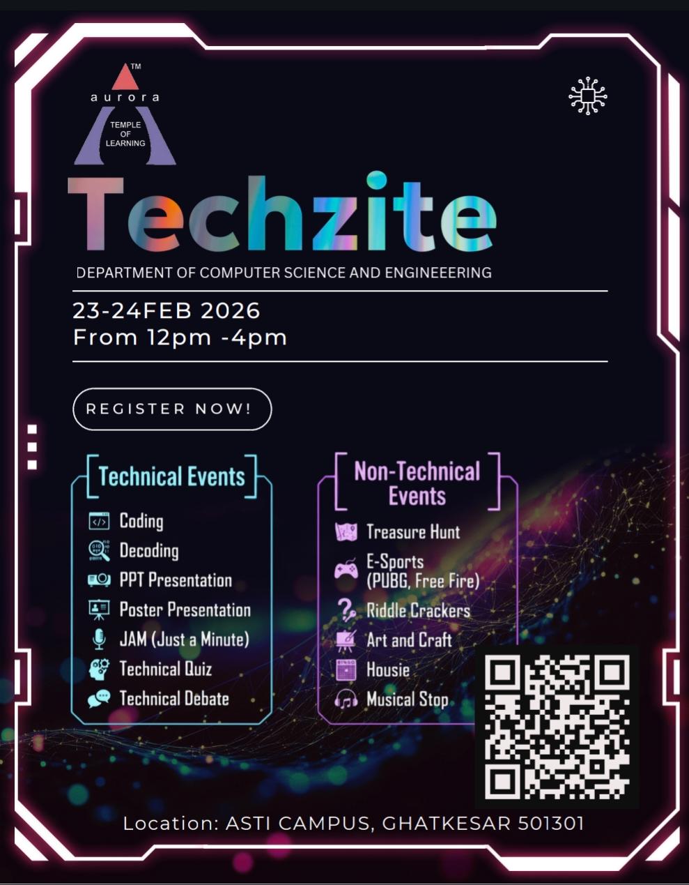 Techzite event poster